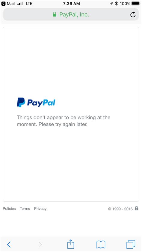 paypal payment not working /webapps/hermes/error